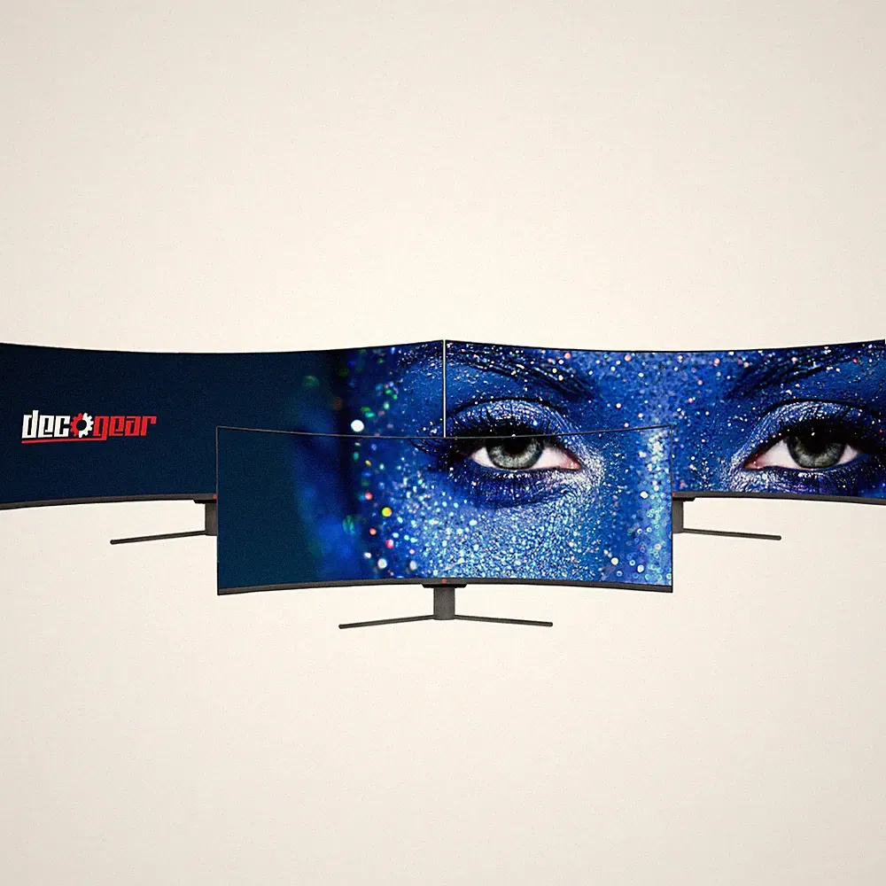 Deco Gear 49" Curved Ultrawide LED 3840x1080 32:9 FreeSync Gaming Monitor 3-Pack