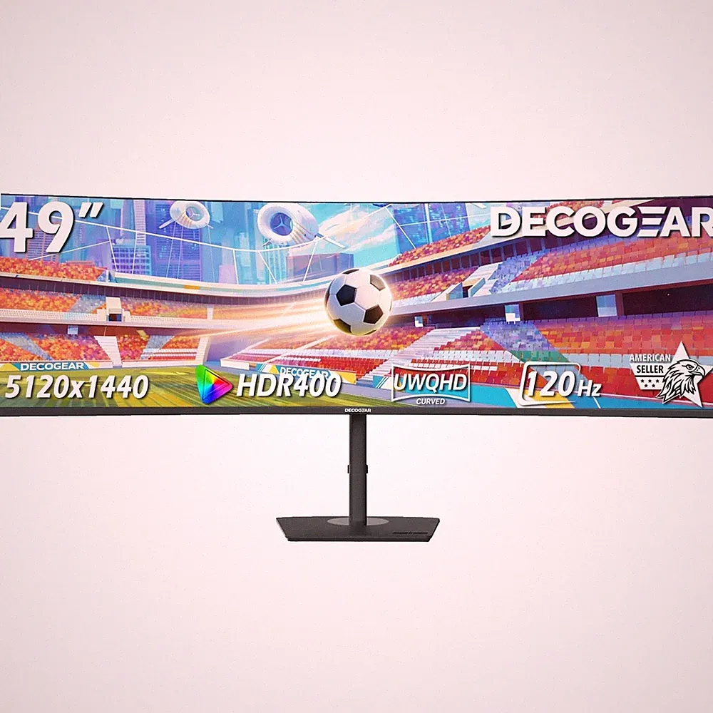 Deco Gear 49 Inch Curved Monitor, 5K2K Ultrawide WD