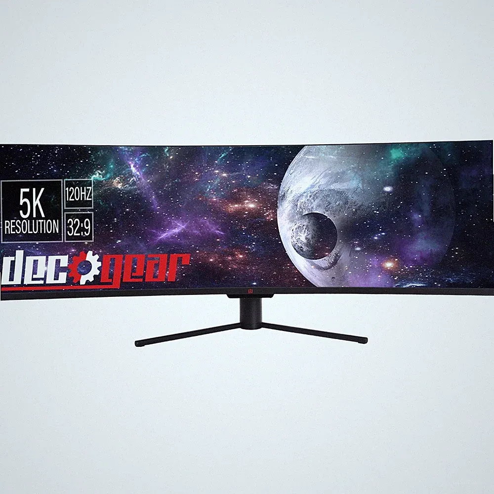Deco Gear 49 inch Curved Ultrawide 5K Monitor - 120Hz; 101% NTSC; 100% sRGB - Op