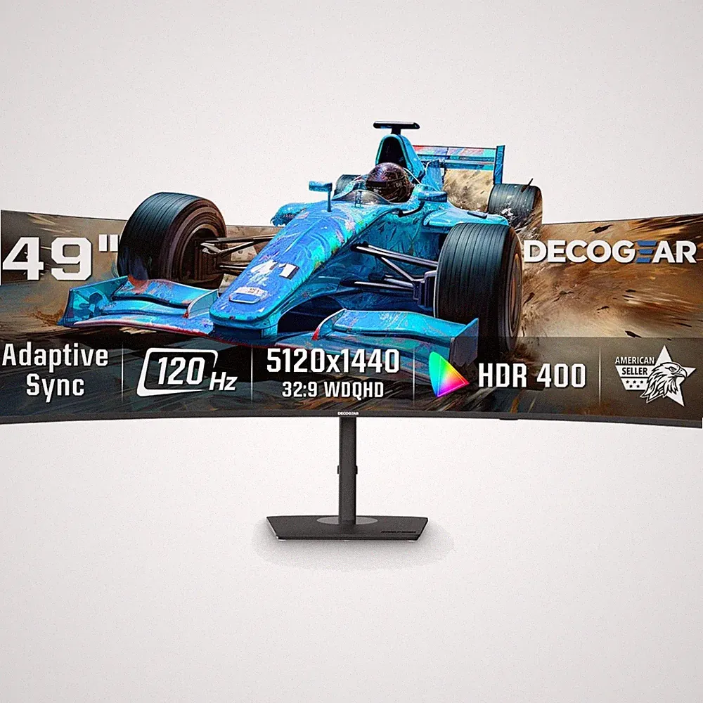 Deco Gear 49 Inch Curved Ultrawide Monitor 5K2K 5120x1440 120Hz USB C