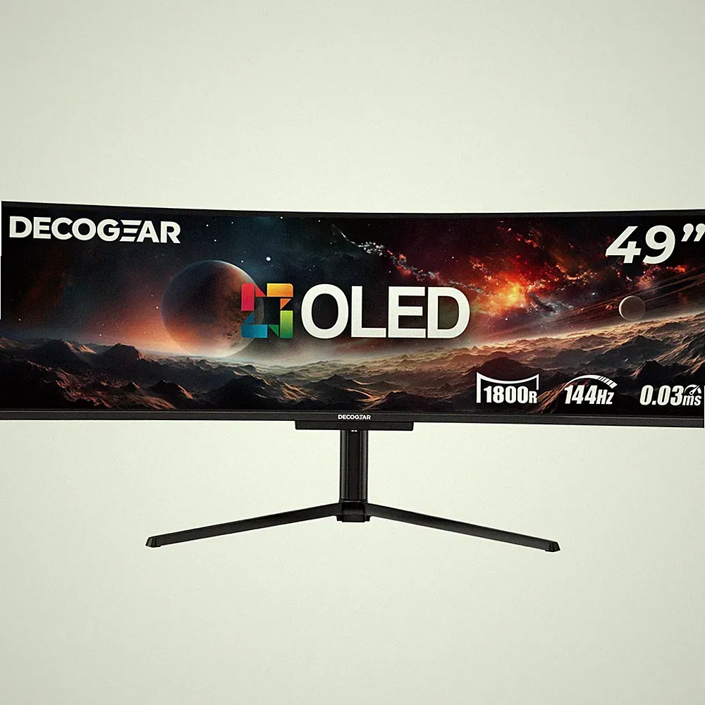 Deco Gear 49" OLED-QD Ultrawide Monitor, 5120x1440 DQHD, 144Hz, 0.03ms - Open Bo