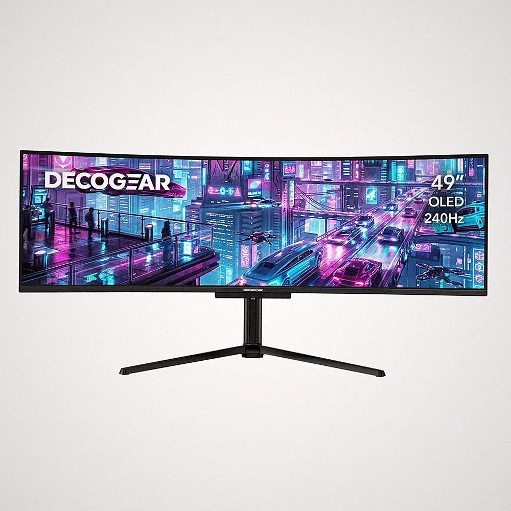 Deco Gear 49" QD-OLED 240Hz Curved Ultrawide Gaming Monitor 5120x1440 DQHD, 32:9