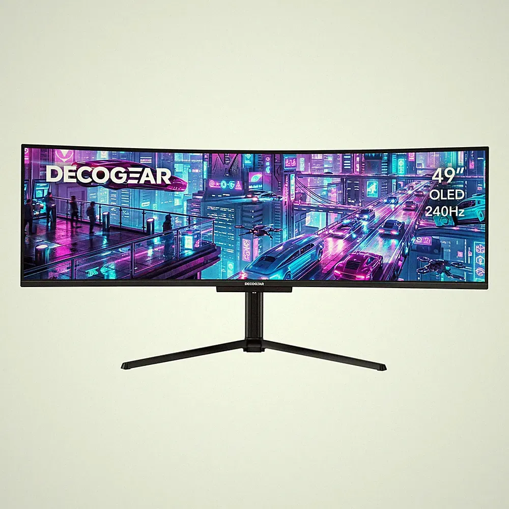 Deco Gear 49" QD-OLED 240Hz Curved Ultrawide Gaming Monitor 5120x1440 DQHD, 32:9