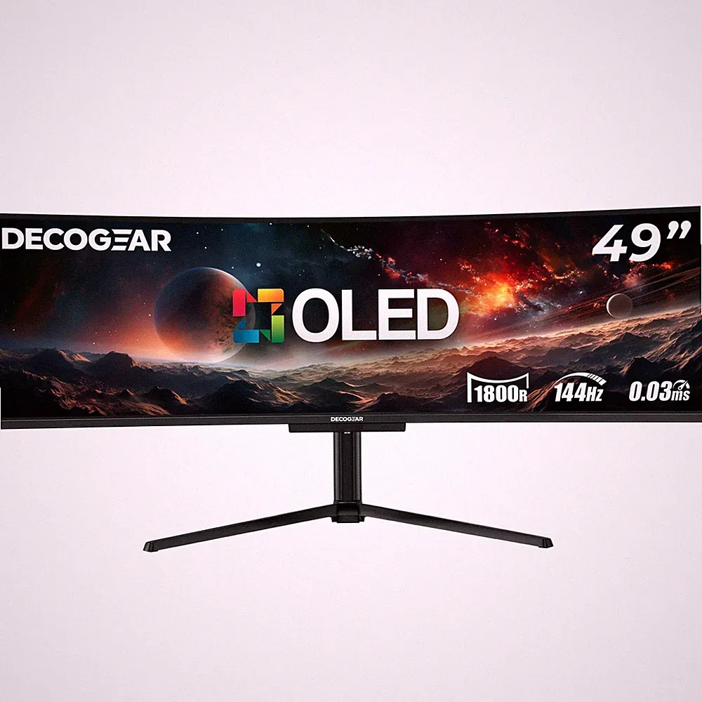 Deco Gear 49" QD-OLED Ultrawide Monitor, 5120x1440 DQHD, 144Hz, 0.03ms