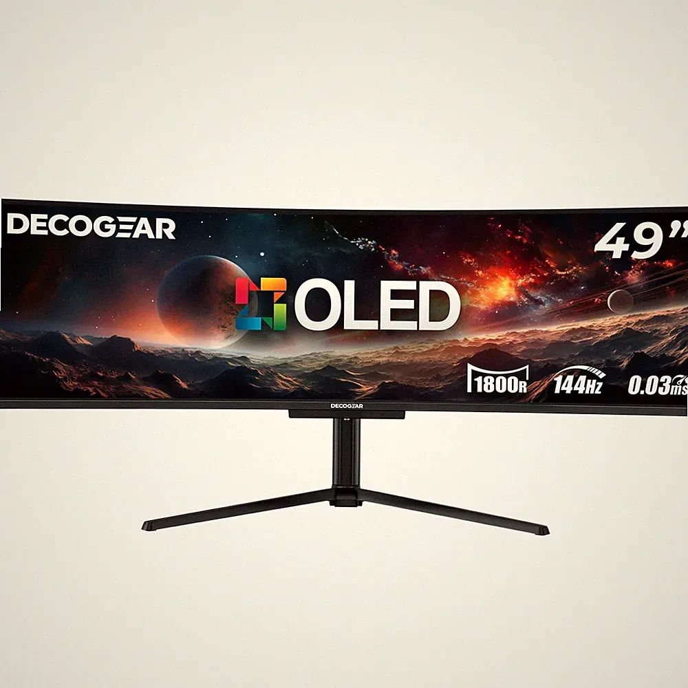 Deco Gear 49" QD-OLED Ultrawide Monitor, 5120x1440 DQHD, 144Hz, 0.03ms