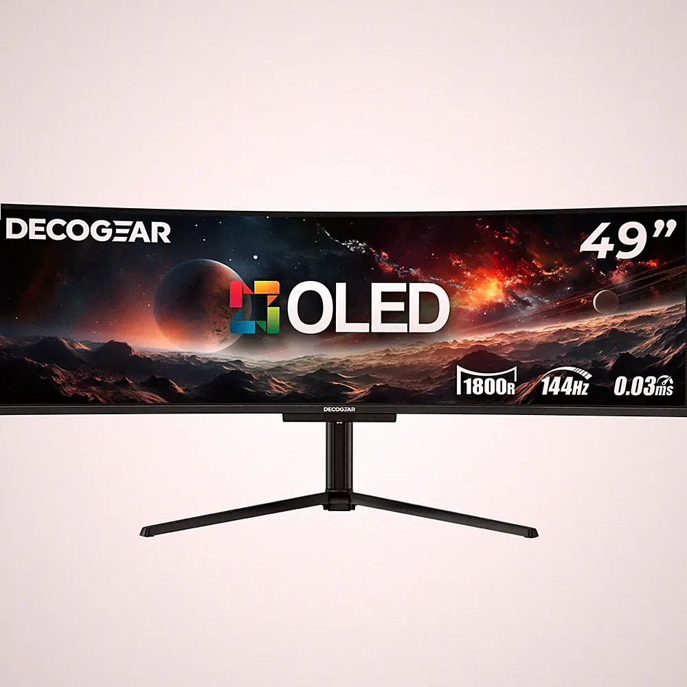 Deco Gear 49" QD-OLED Ultrawide Monitor, 5120x1440 DQHD, 144Hz, 0.03ms