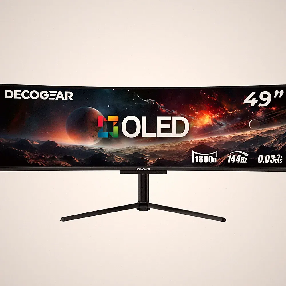 Deco Gear 49" QD-OLED Ultrawide Monitor, 5120x1440 DQHD, 144Hz, 0.03ms