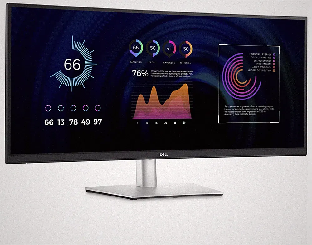 Dell 34 Plus USB-C Curved Monitor - P3424 - 34-inch (3440 x 1440) up to 120 Hz