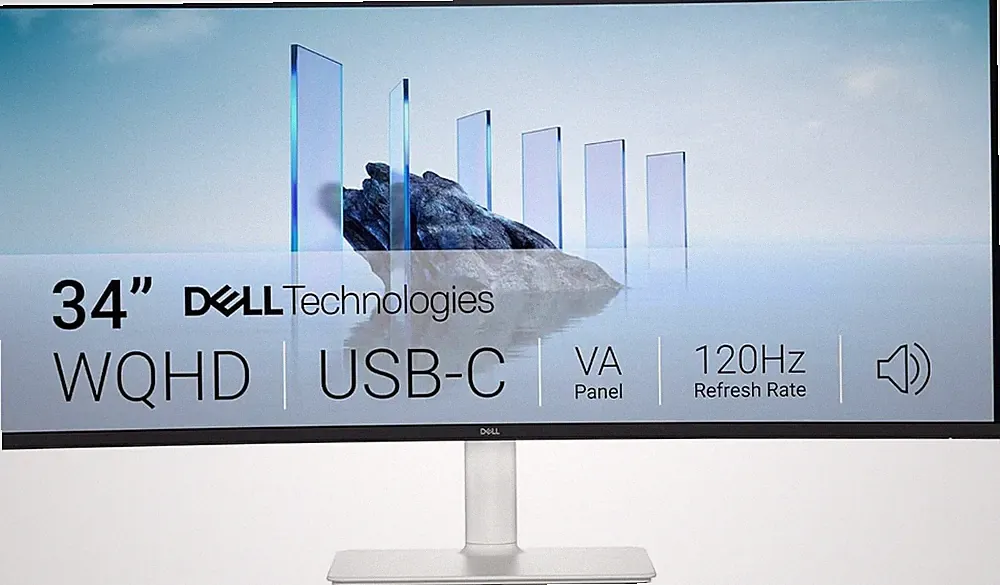 Dell 34 plus USB-C Monitor - S3425DW, WQHD (3440X1440), 21:9 Curved, 120Hz, VA