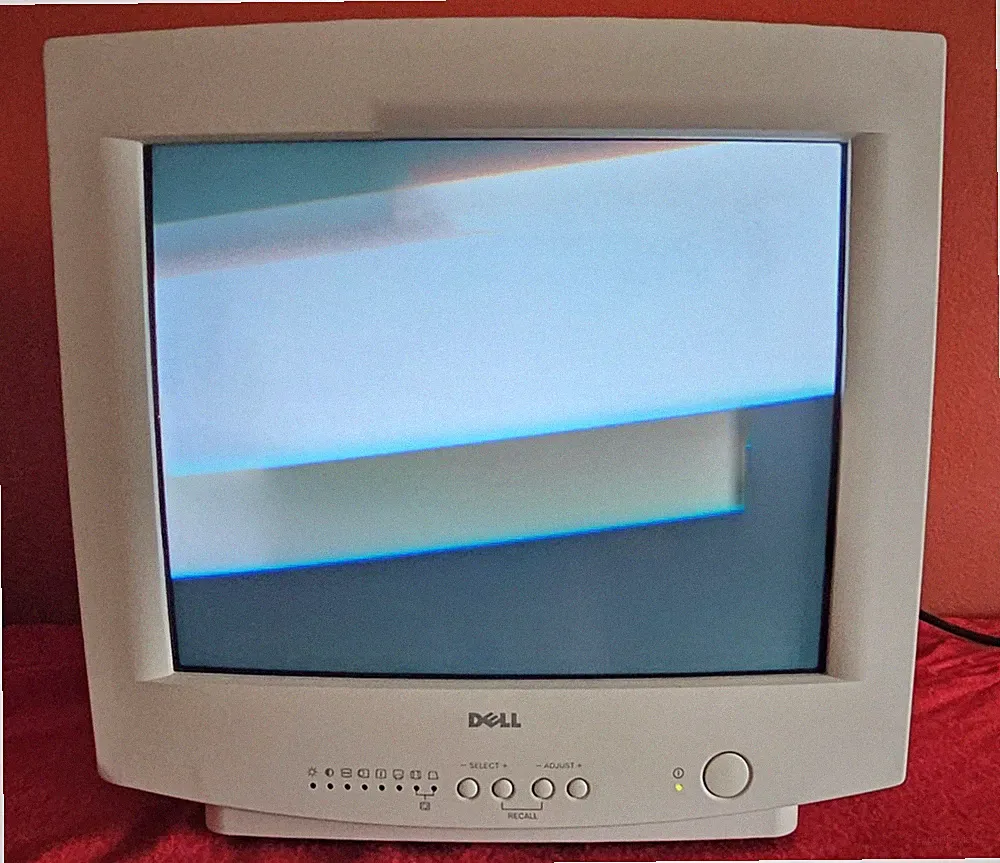 Dell E551 15" CRT Computer Monitor Beige Retro PC Gaming VGA 2000 Tested