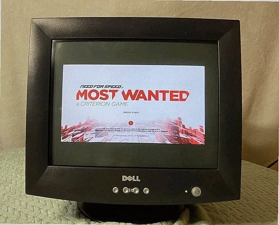 Dell E773c 17" CRT VGA Retro Gaming/Computer Monitor + HDMI Adapter-Tested/Works