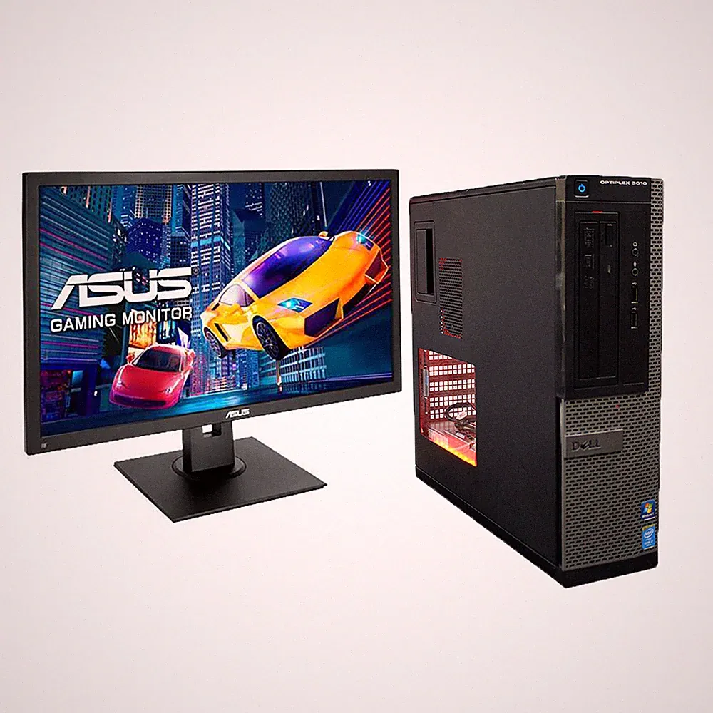 Dell i7 FHD Gaming PC 16GB 1TB 256GB AMD RX 550 4GB Wi-Fi BT W10 w/ ASUS 27" FHD