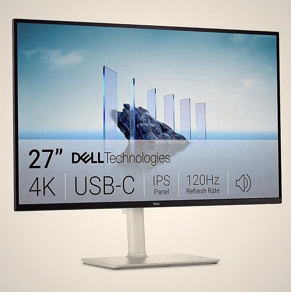 Dell S Series 27" 4K IPS 120Hz USB-C HDMI White Monitor w/ Speakers