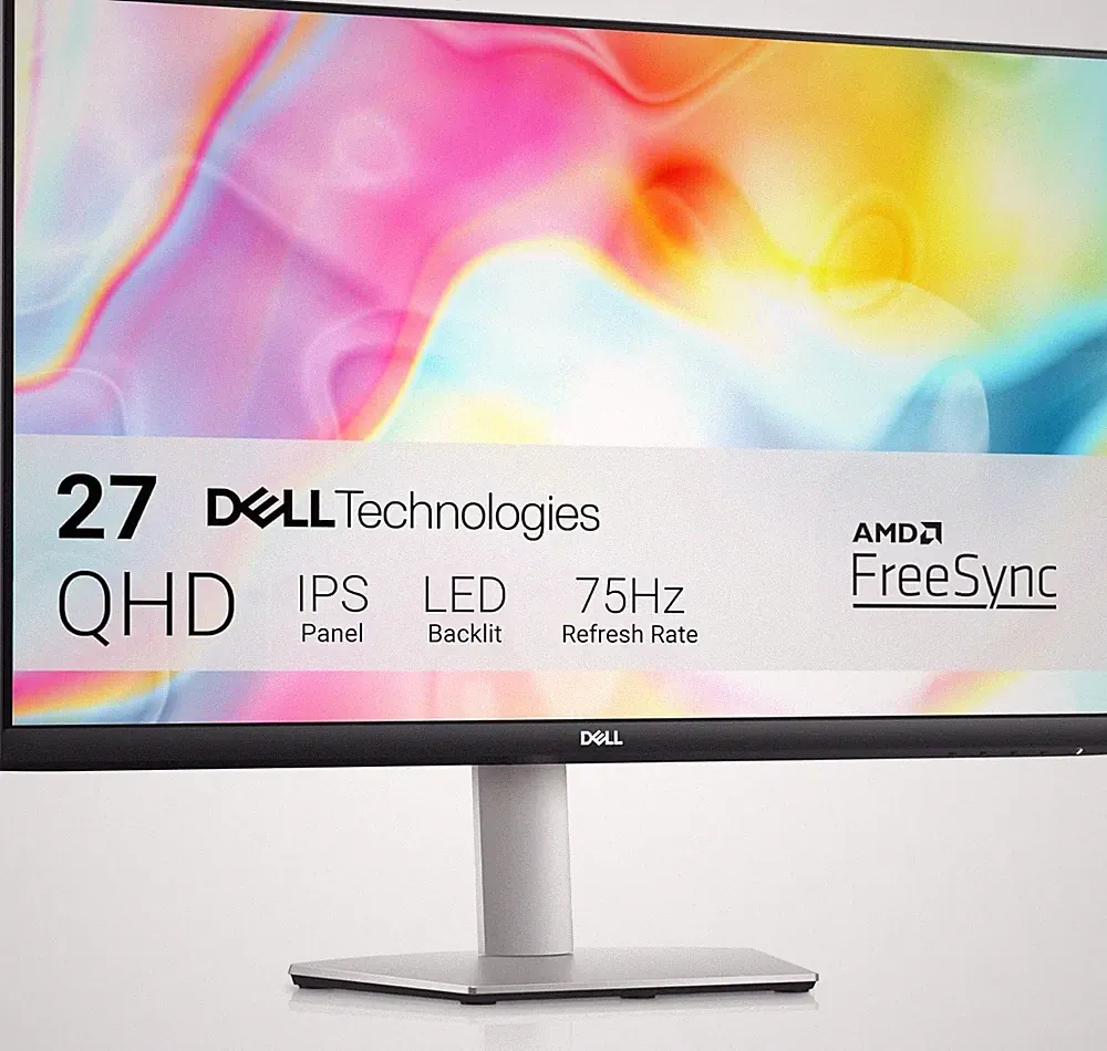 Dell S2722DC Monitor WQHD 2560x1440 75Hz USB C Built in Speaker Platinum Silver