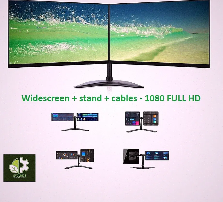 Dell Samsung HP 22" 23" 24" w/ Stand Cable VGA LCD Widescreen Monitor GA