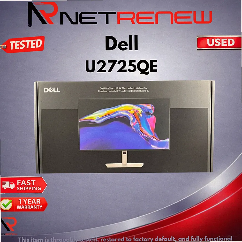 Dell UltraSharp U2725QE Monitor 27" 16:9 4K 120Hz Thunderbolt Hub IPS LED w/ Box