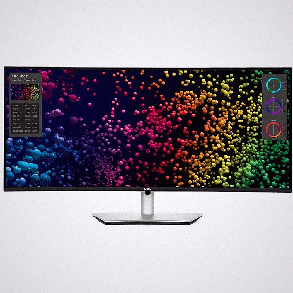 Dell UltraSharp U4025QW 40 Inch Curved Thunderbolt Hub Monitor (Silver)