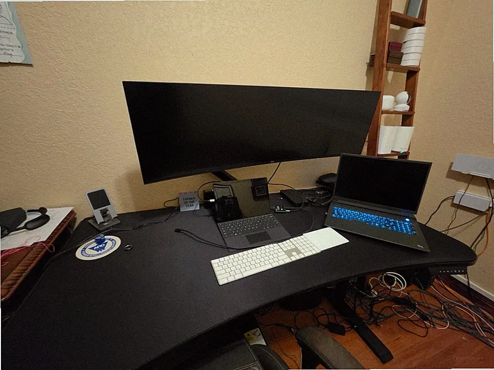 Dell UltraSharp U4924DW 49" Curved Dual QHD IPS Backlit LED + Premium Desk Setup