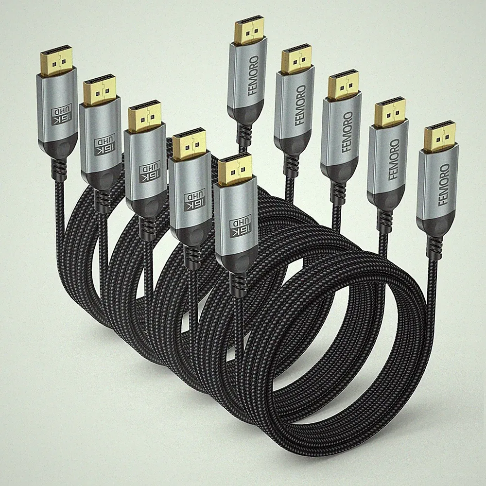 Display Port Cable 10 ft, DisplayPort 2.1 16K60Hz 8K120Hz 4K240Hz 2K360Hz 108...