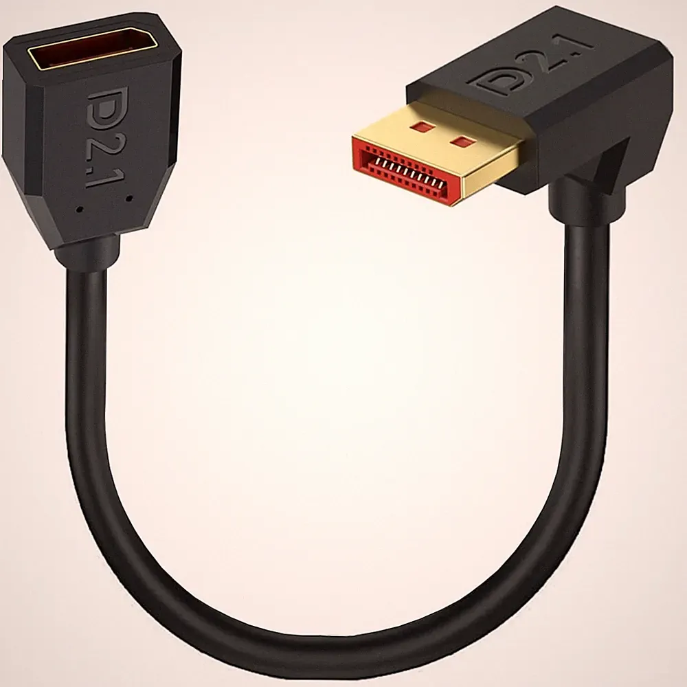 DisplayPort 2.1 Cable 52Gbps Supports 16K@30Hz 8K@240Hz Gaming Monitor 15cm