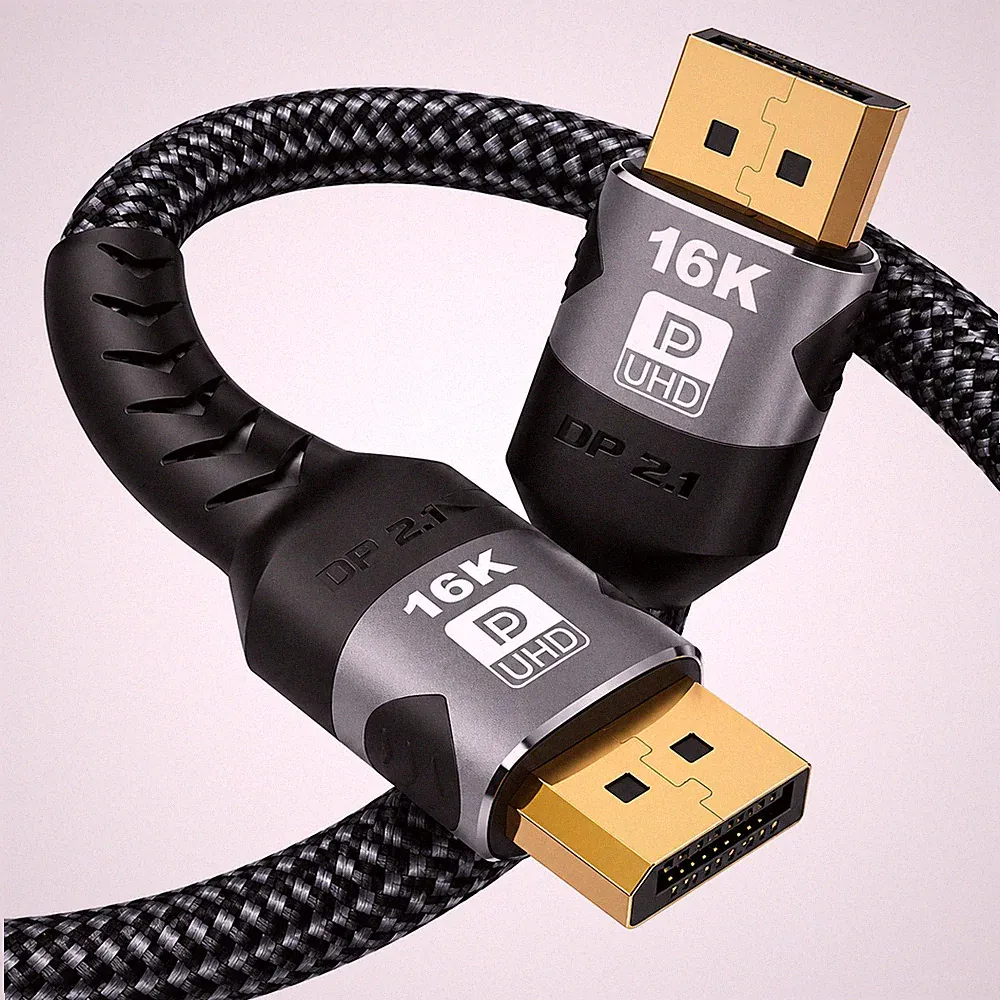 DisplayPort 2.1 Cable 80Gbps 16K 8K 4K 240Hz HDR Gaming Monitor DP