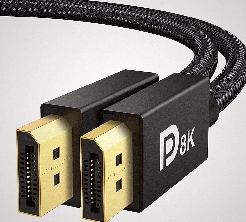 DisplayPort Cable 8K 1.4 HDR Support 6.6ft, Gaming Monitor, Graphics, PC
