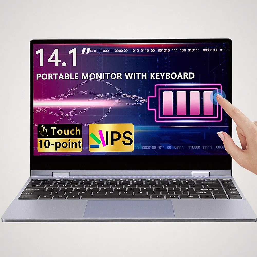 Dopesplay 14.1" Portable Monitor with Keyboard HDR IPS Touchscreen USED GRADE A