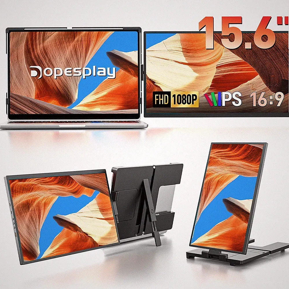 Dopesplay 15.6" Laptop Screen Extender Portable Monitor FHD 1080P IPS for 13-17"