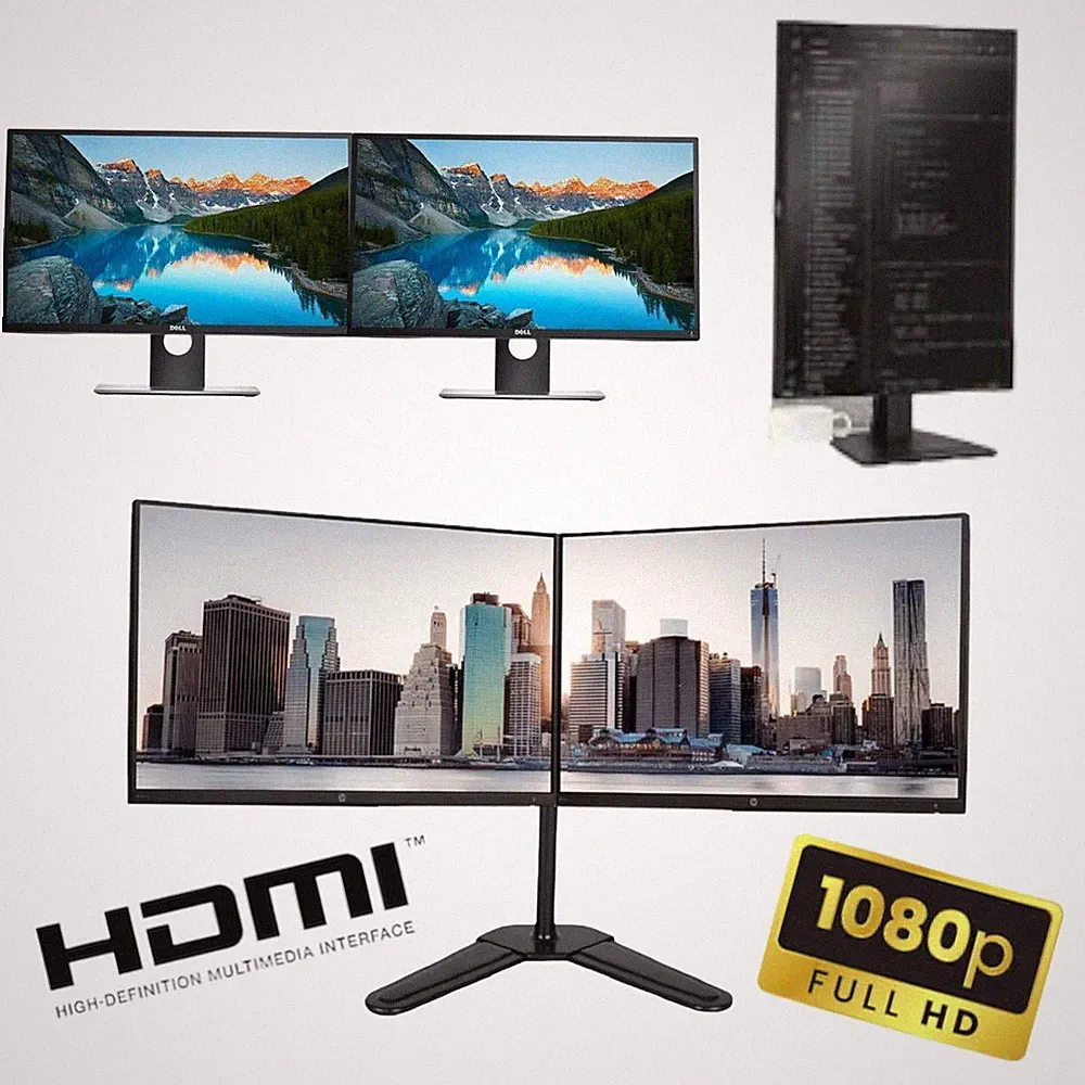Dual Major Brand Monitor 22" 23" 24" FHD LCD Widescreen Monitor HDMI Grade A