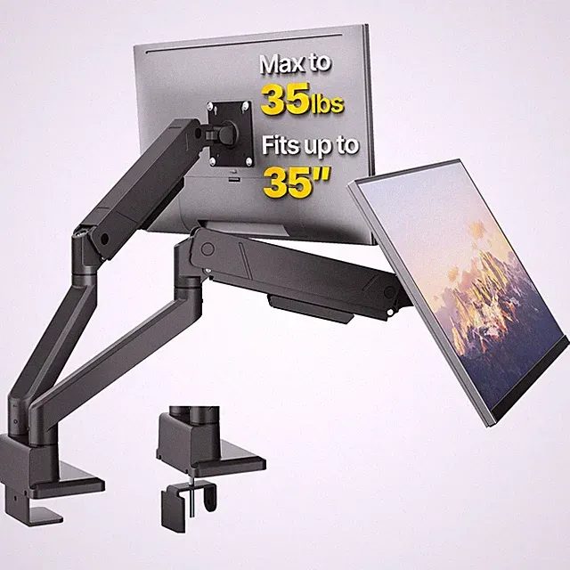 Dual Monitor Mount Monitor Arms for 2 Monitors for 17 to 35 Inch Curved Scree...
