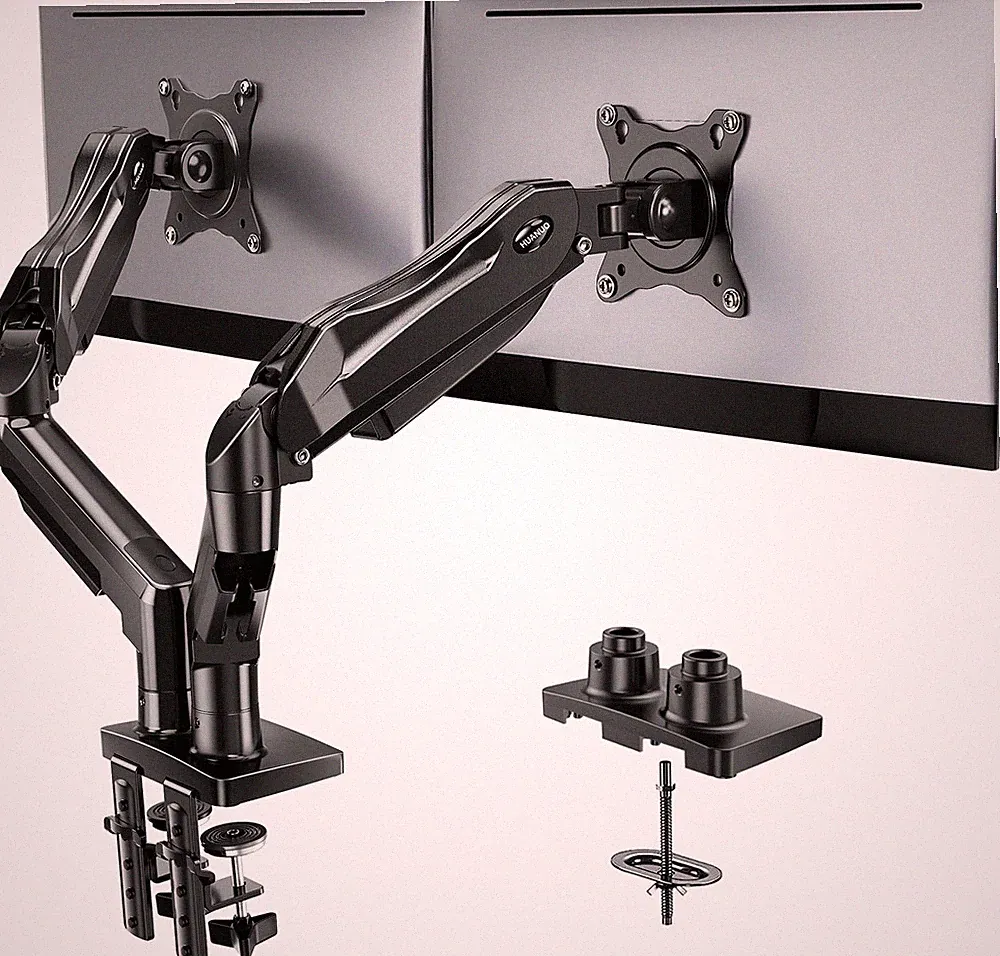 Dual Monitor Stand Fully Adjustable Gaming Desk Mount 13–32″ VESA