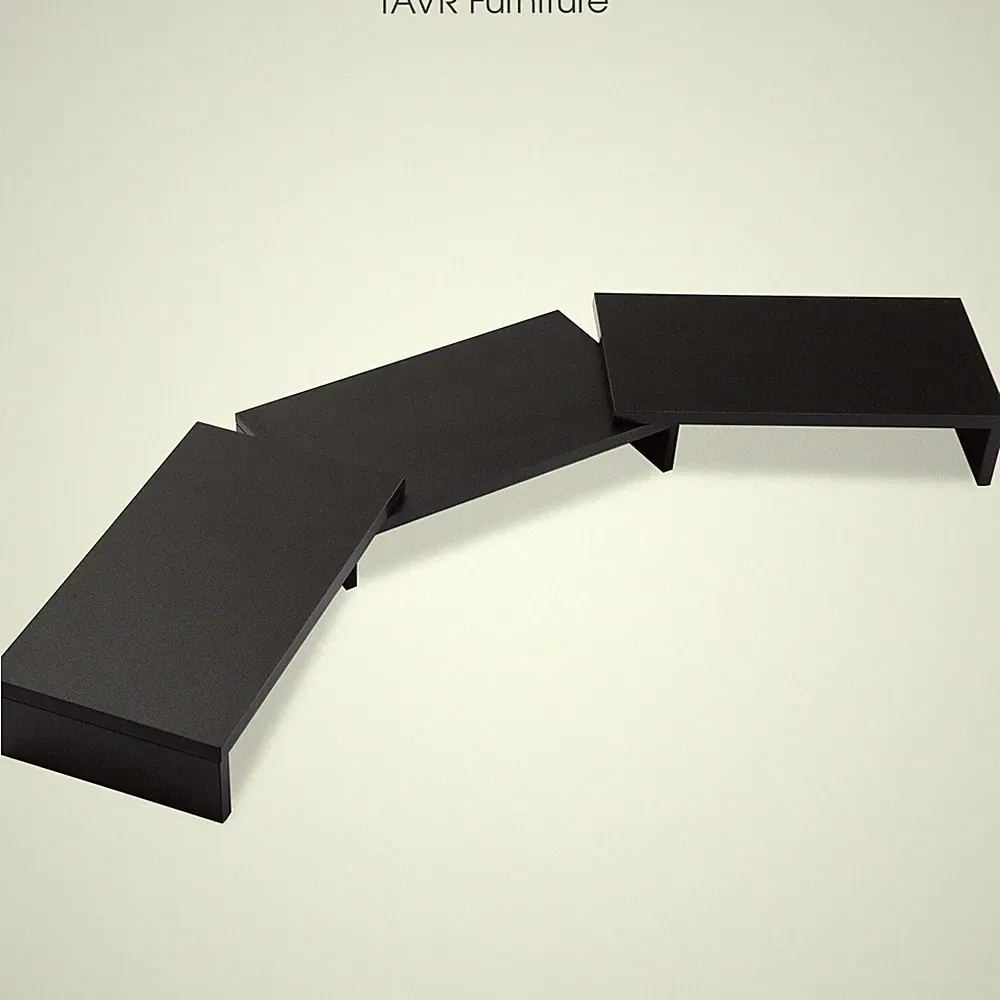 Dual Monitor Stand Riser with Length and Angle Adjustable, 3 Shelf