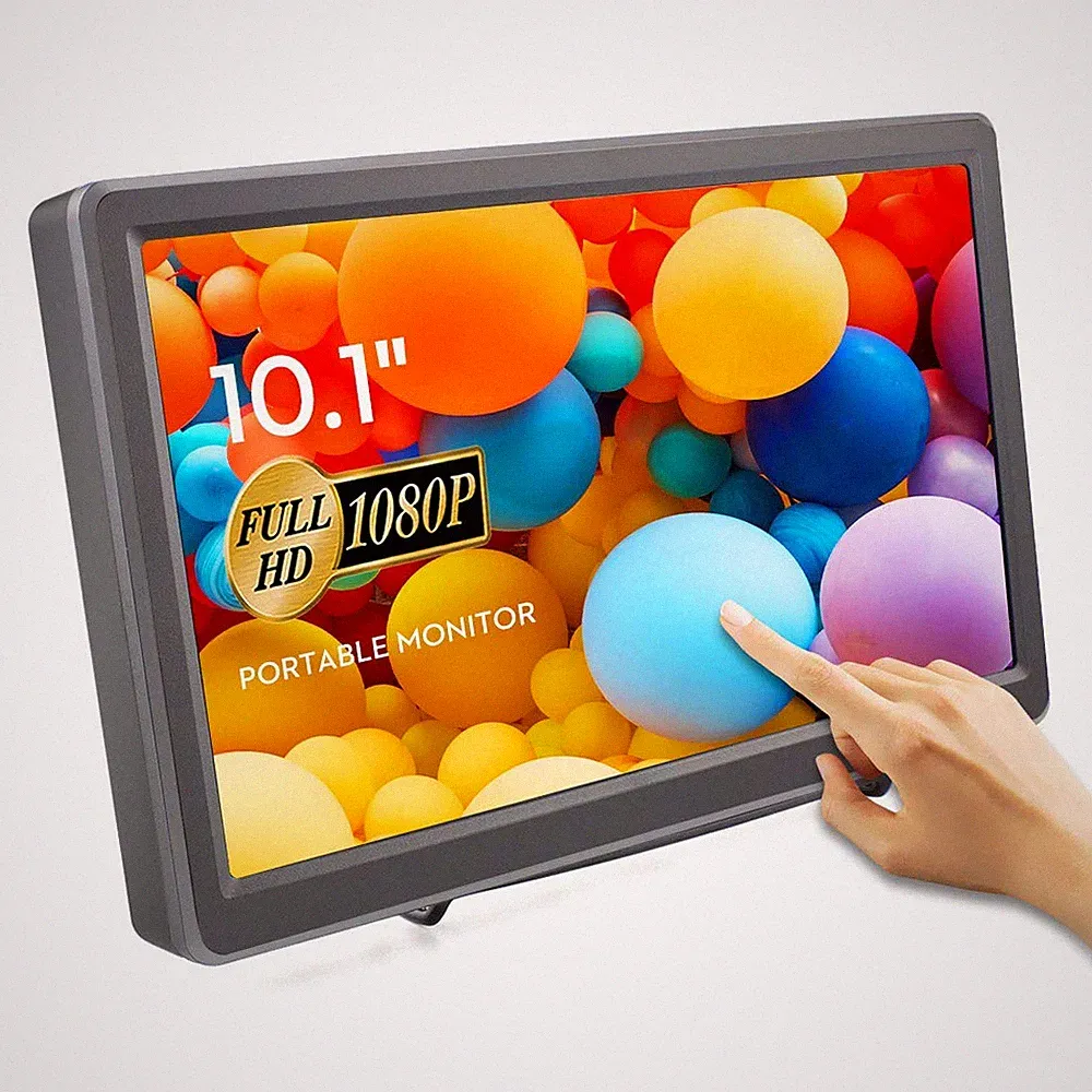 ELECROW 10.1 Inch Portable Monitor - IPS Capacitive Touchscreen Monitor with...