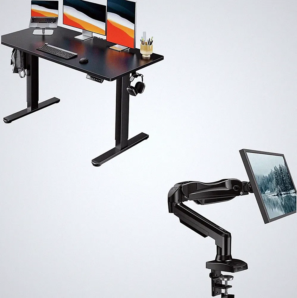 Electric Standing Desk, Single Monitor Mount