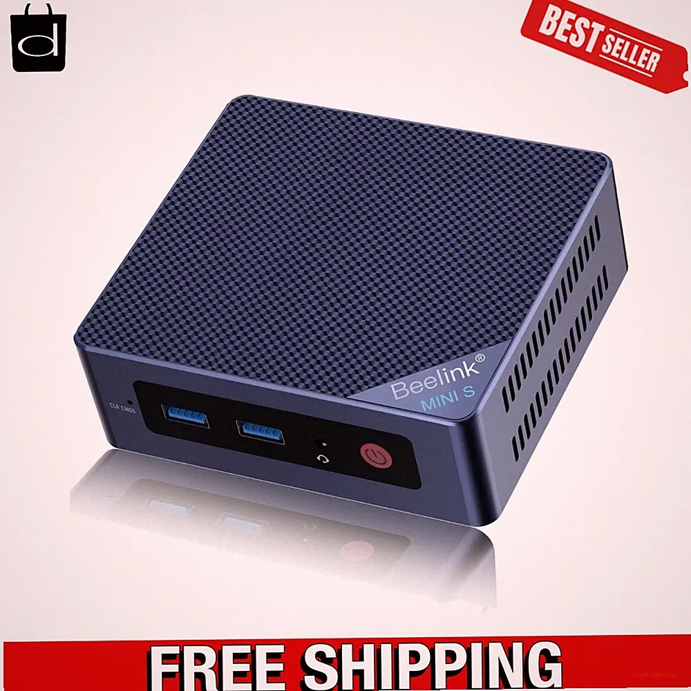 Elegant Mini S12 Pro PC - 12th Gen Intel, 4K Display, 16GB RAM, Compact Design