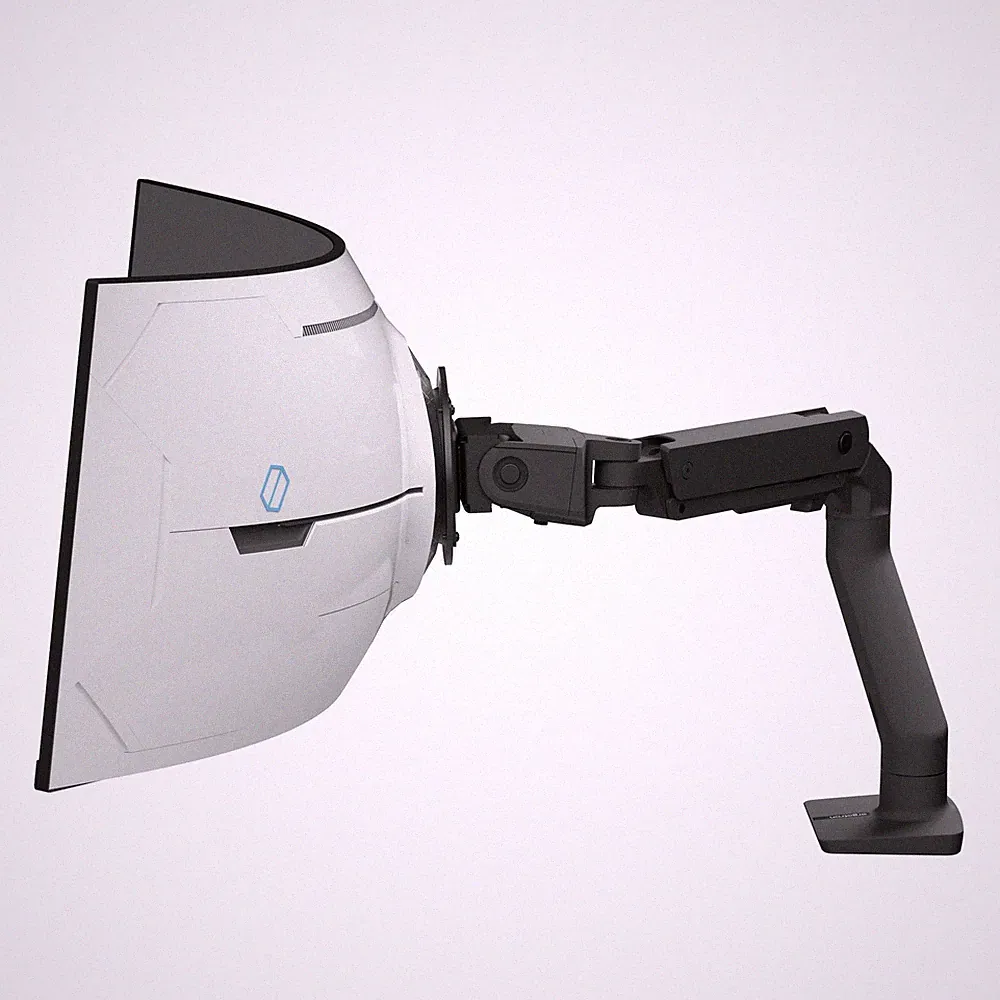 Ergotron Mounting Arm for Monitor, Curved Screen Display - Black (45-693-224)