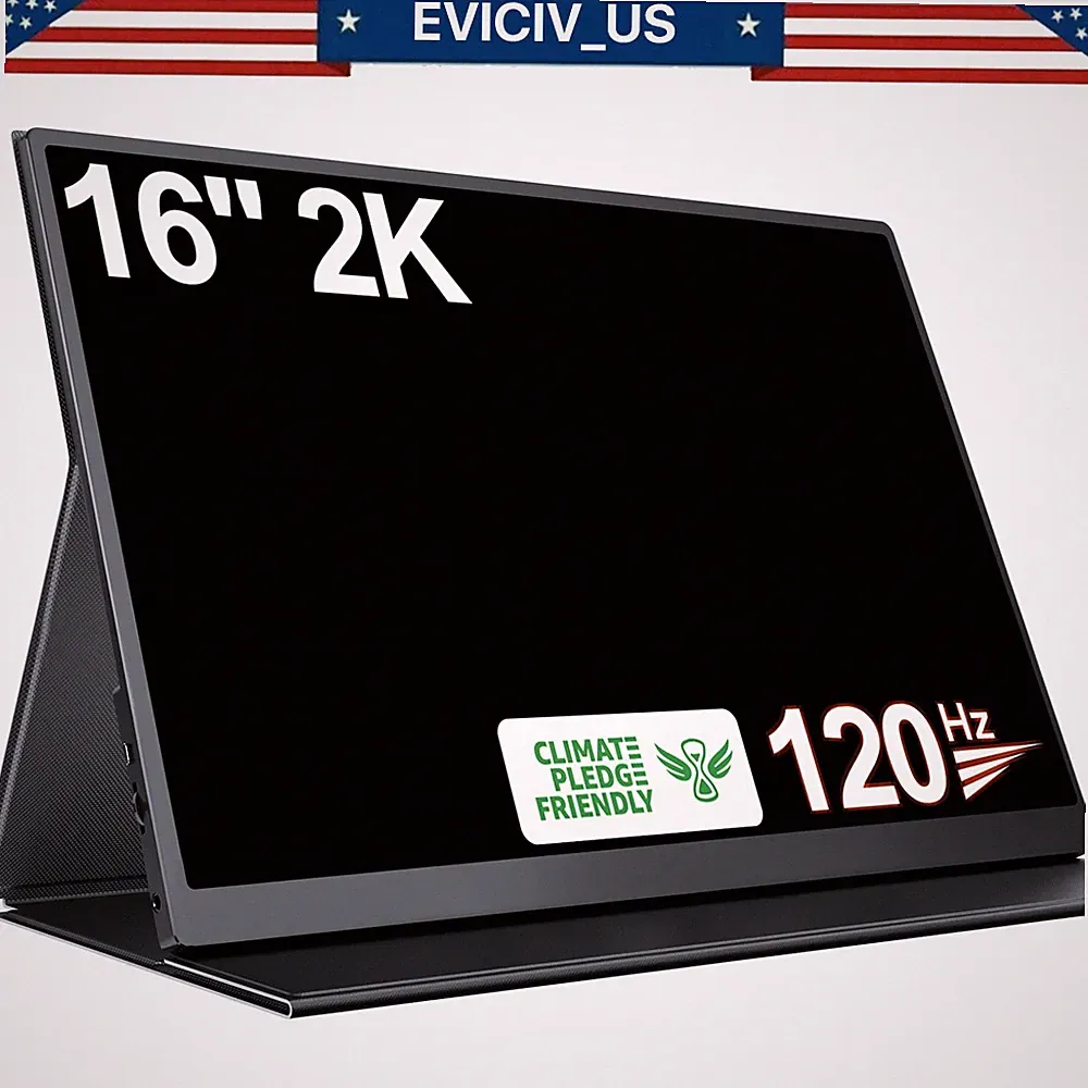 EVICIV 16.0" Portable Monitor 120Hz Screen QHD 100%sRGB For SAMSUNG DEX PS5 XBOX