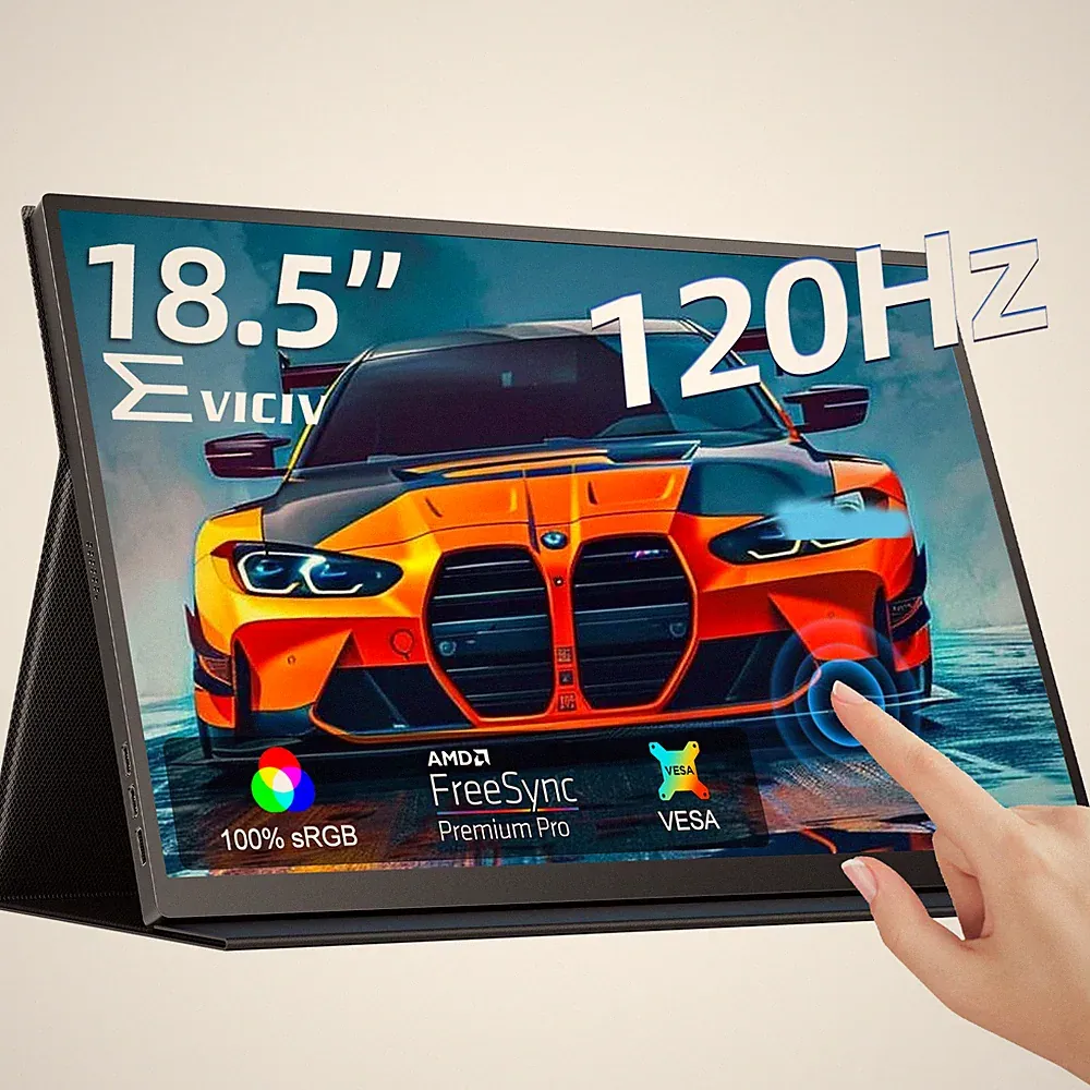 EVICIV 18.5" 1080P 120Hz Touchscreen Portable Monitor Full HD External Display