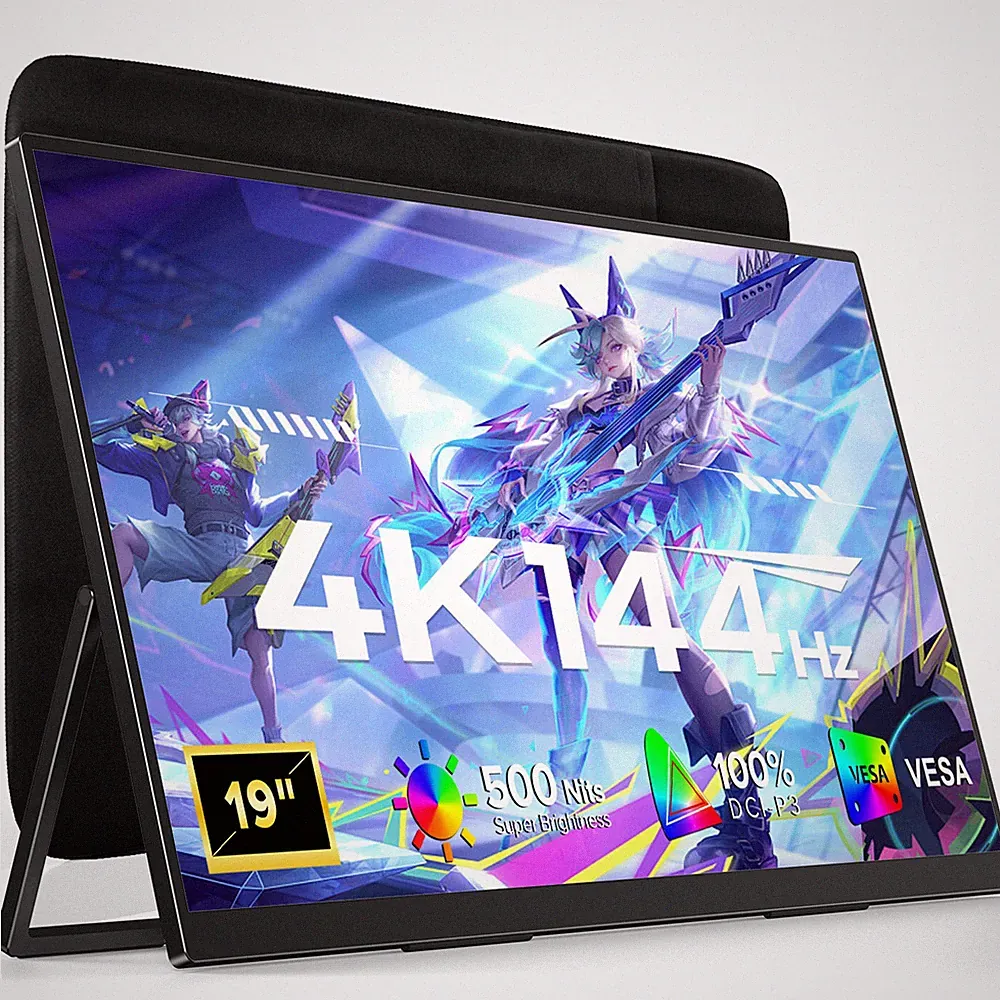 Eviciv 19" 4K 144Hz Portable Monitor 3840*2160 Freesync Gaming For Switch Xbox
