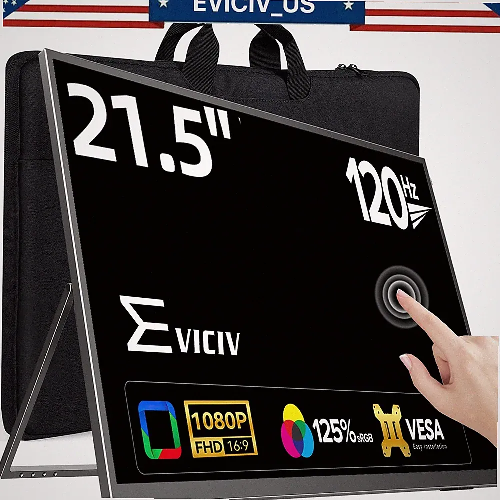 EVICIV 21.5" 120Hz Touchscreen DHR FHD HDMI Big Monitor For Microsoft SAMSUNG PC