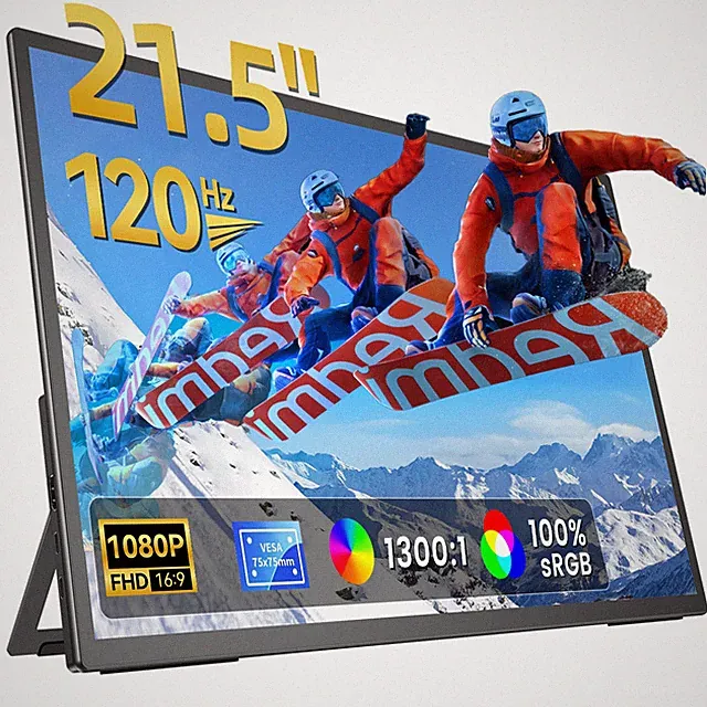 EVICIV 21" FHD 120Hz Portable Gaming Monitor Larger Screen Freestanding Display