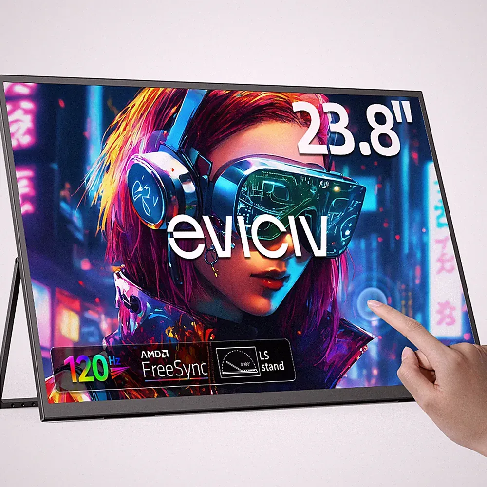 Eviciv 23.8" 120Hz Portable Monitor 1080P Touchscreen Display For PS Xbox Handy