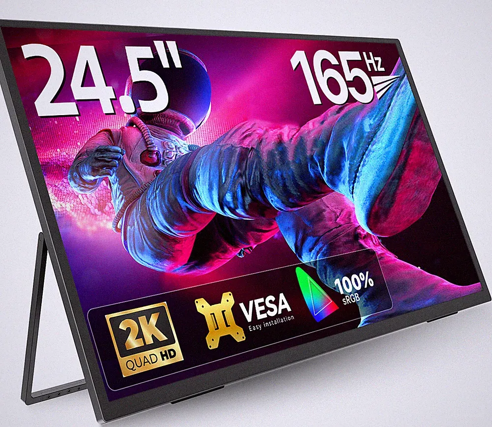 EVICIV 24.5" 165Hz QHD Portable Gaming Monitor HDMI USB C w/VESA For SAMSUNG DEX