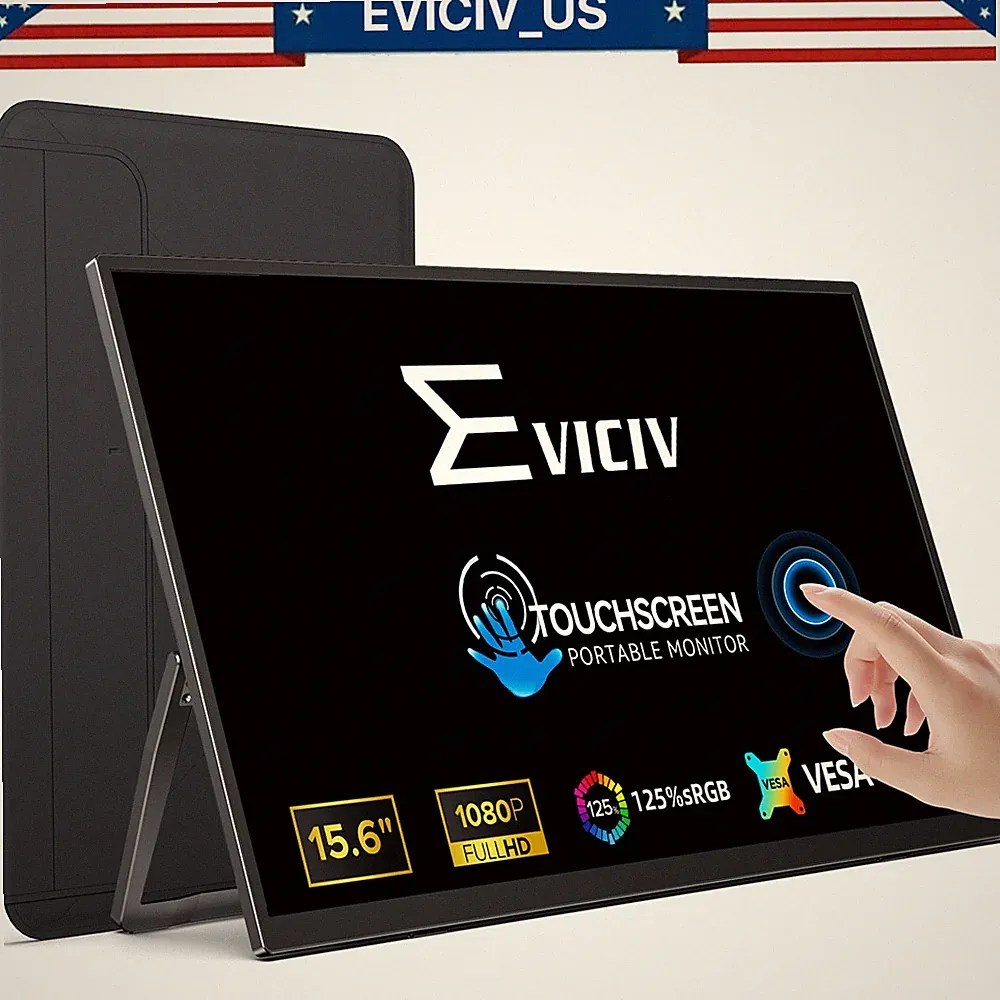 EVICIV Touchscreen Portable Monitor, 15.6" 1920 x 1080 Portable Gaming Monitor A