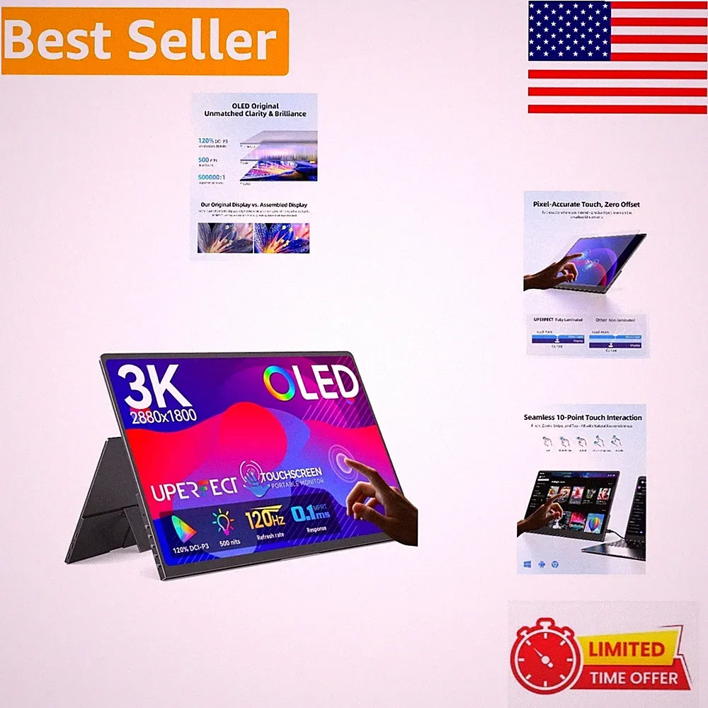 Exceptional 14" OLED 3K Monitor - Ultra-Slim Touchscreen with 120Hz Refresh Rate