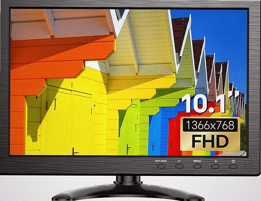 Eyoyo 10.1 Inch Small Computer Monitor HDMI/VGA/AV/BNC 500:1 for PC/Gaming/CCTV