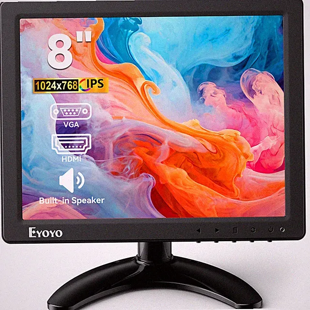 Eyoyo 1024x600 7 inch Computer Screen HDMI VGA AV USB CCTV Security Monitor