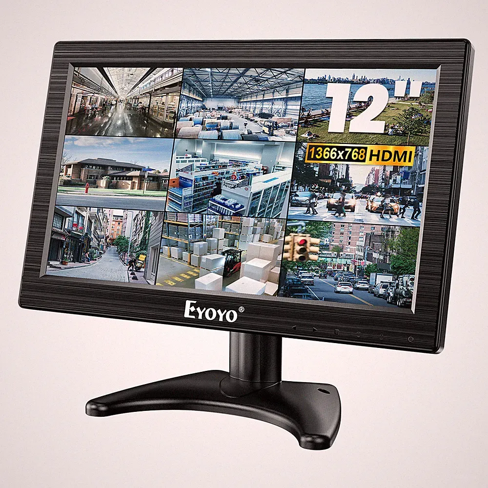 Eyoyo 12" Secondary Monitor CCTV Screen AV BNC HDMI VGA Fr Raspberry Pi PS4 PC