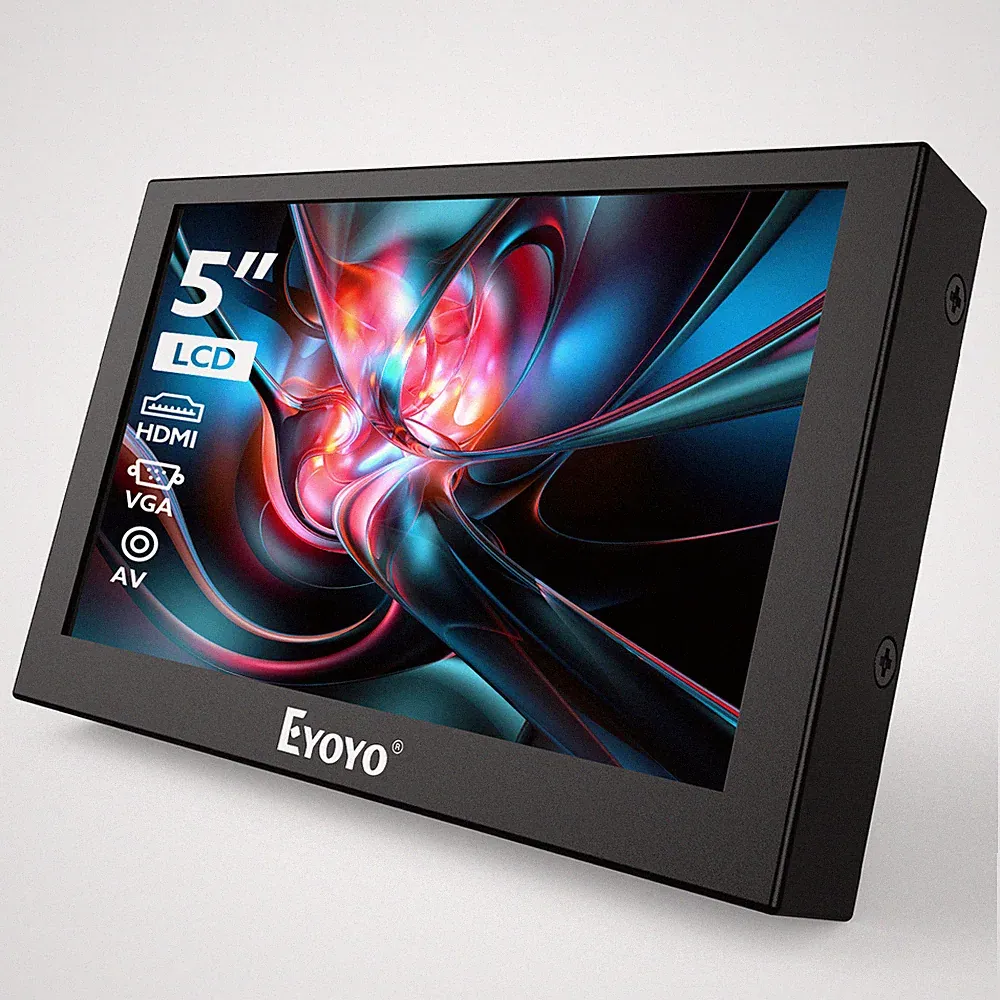 Eyoyo 5" Mini HDMI Monitor 800x480 Portable LCD Display HDMI/VGA/BNC/AV for CCTV