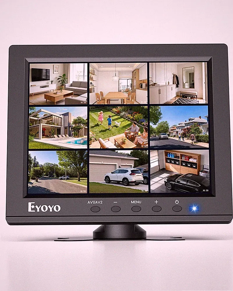 Eyoyo 8" Security Camera Monitor, 1024×768 4:3 Mini LCD Screen CCTV Monitors...